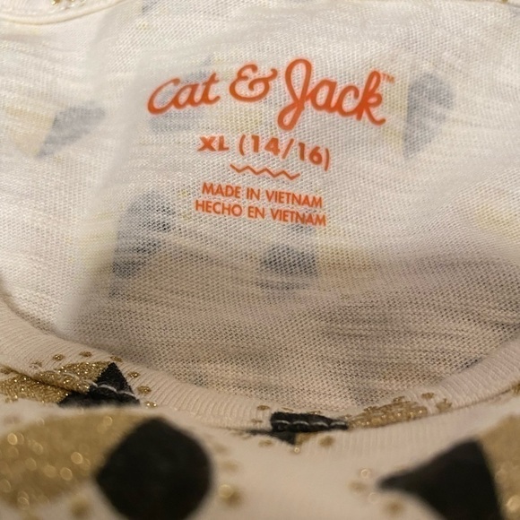 CAT & JACK GOLDEN SPARKLE HEART DRESS SIZE GIRLS XL (14-16) - Picture 3 of 6